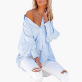 Casual Women's Shirt with Button Placket – Comfortable & Stylish