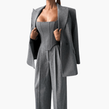 Pantsuit with Corset Blazer for Women – Tailored and Elegant