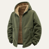 The Glenhaven Men’s Winter Soft Shell Fleece Zip Up Hooded Jacket