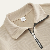 The Bellagio Men's Casual Stand Up Collar Knitted Jacquard Sweater