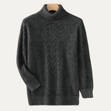 The Denbighshire Men's Cable Knit Turtleneck Sweater