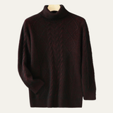 The Denbighshire Men's Cable Knit Turtleneck Sweater