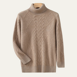 The Denbighshire Men's Cable Knit Turtleneck Sweater