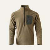 The Positano Men’s Textured Fleece Half Zip Sweater with Zip Chest Pocket