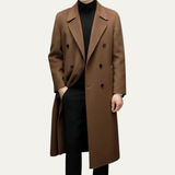 The Ravello Men’s Elegant Long Double Breasted Trench Coat