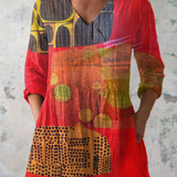 Skylar | Long Blouse with Expressive Pattern