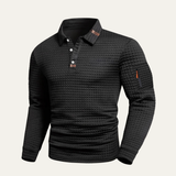 The Veneto Men’s Textured Winter Casual Sweater with Zip Sleeve Pocket
