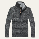 The Bolzano Men’s Fleece Thicker Half Zip Turtleneck Sweater
