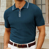 The Capri Luxury Cotton Silk Knit Polo Shirt for Men
