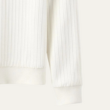 The Cookham Men's White Ribbed Crew Neck Sweater