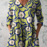 Talia | Long Blouse with Expressive Pattern