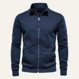 The Linosa Men's Zip Up Slim Fit Cotton Casual Sweater