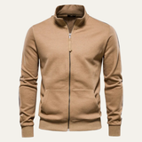 The Linosa Men's Zip Up Slim Fit Cotton Casual Sweater