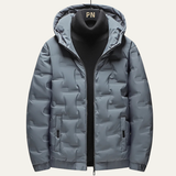 The Belvoir Men’s Ski Winter Jacket – Warm Insulated Skiing Hooded Parka – Gray