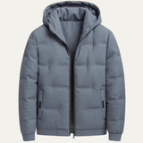 The Belvoir Men’s Ski Winter Jacket – Warm Insulated Skiing Hooded Parka – Gray