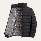 The Windmere Men’s Heated Down Jacket – Winter Ski Jacket with Thermal Lining – Black