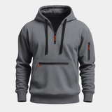 The Belluno Men’s Hooded Soft Lining Zip Jacket with Front Pocket