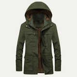 The Catania Men's Military Thick Warm Hooded Winter Jacket with Multi Pocket