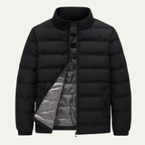 The Windmere Men’s Heated Down Jacket – Winter Ski Jacket with Thermal Lining – Black