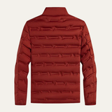 The Marlowe Men’s Heated Down Jacket – Winter Ski Jacket with Thermal Lining – Burgundy
