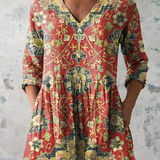 Wren | Long Blouse with Expressive Pattern