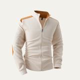 The Locorotondo Men’s Lightweight Zip Up Stand Collar Knit Sweater