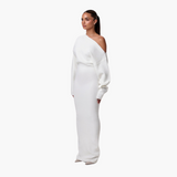 Off-Shoulder Knit Dress for Women – Elegant Evening Dress