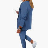 Women’s Lounge Set with Blazer and Drawstring Joggers
