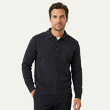 The Cedarfield Men's Trendy Soft Knit Polo Cashmere Sweater