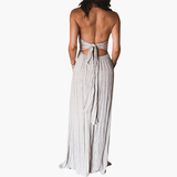 Women’s Boho Maxi Dress with Straps – Summer Dress for Leisure