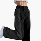 Women's Corduroy Pants with High Waist and Wide Legs