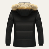 The Taormina Men's Elegant Hooded Fur Collar Parka Jacket