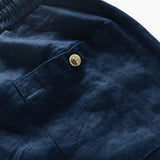 Men's Summer Pants with Elastic Waistband and Drawstring