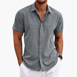 Men's Short Sleeve Shirt – Casual Button-Up Summer Blouse