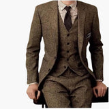 Men’s Three-Piece Suit with Lapels and Pants