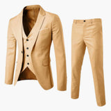 Men’s Three-Piece Suit with Jacket and Vest