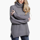 Women's sweater with turtleneck and long sleeves