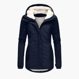 Women's Winter Jacket with Hood, Lining, and Zipper