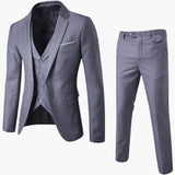 Men’s Three-Piece Suit with Jacket and Vest