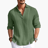 Men's Shirt - Casual Button-Up Long Sleeve Blouse for Summer