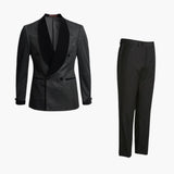 Men's Suit Two-Piece with Contrast Lapels for Every Season