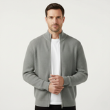 The Lothian Men's Trendy Collar Stand Knit Zip Cardigan Sweater