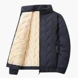 Men's Ski Jacket with Zipper and Lined Interior