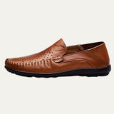 The Palermo Leather Loafers - Breathable Summer Slip On Shoes