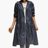 Women’s Hooded Trench Coat with Zipper