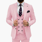 Men's Three-Piece Suit with Slim Fit for All Seasons