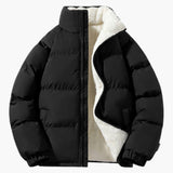 Warm Women's Puffer Jacket with Fleece Lining and Hood