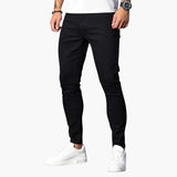 Men's Skinny Jeans with Slim Fit and Tapered Legs