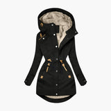 Women’s Parka Jacket with Hood and Zipper
