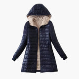 Women's Winter Jacket with Hood and Zipper